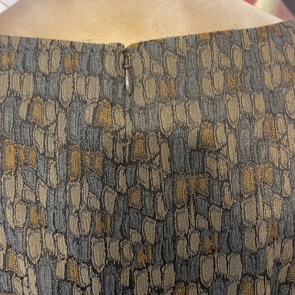 Lafayette 148 Sleeveless Green Print Poly Stretch Dress 14 - Picture 4 of 8